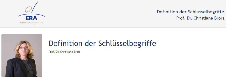 Prof Dr Christiane Brors: Definition der Schlüsselbegriffe Prof Dr Christiane Brors: Definition der Schlüsselbegriffe