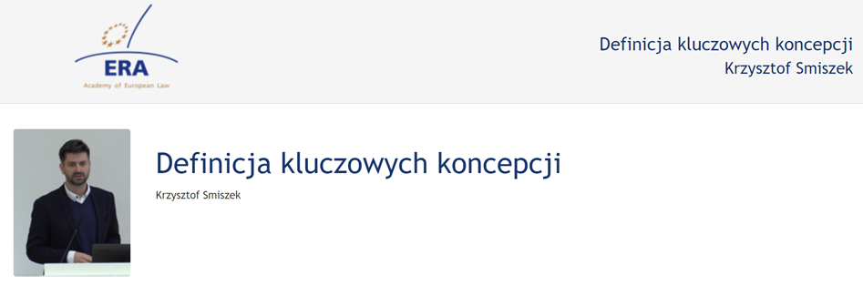 Krzysztof Smiszek: Definicja kluczowych koncepcji Krzysztof Smiszek: Definicja kluczowych koncepcji